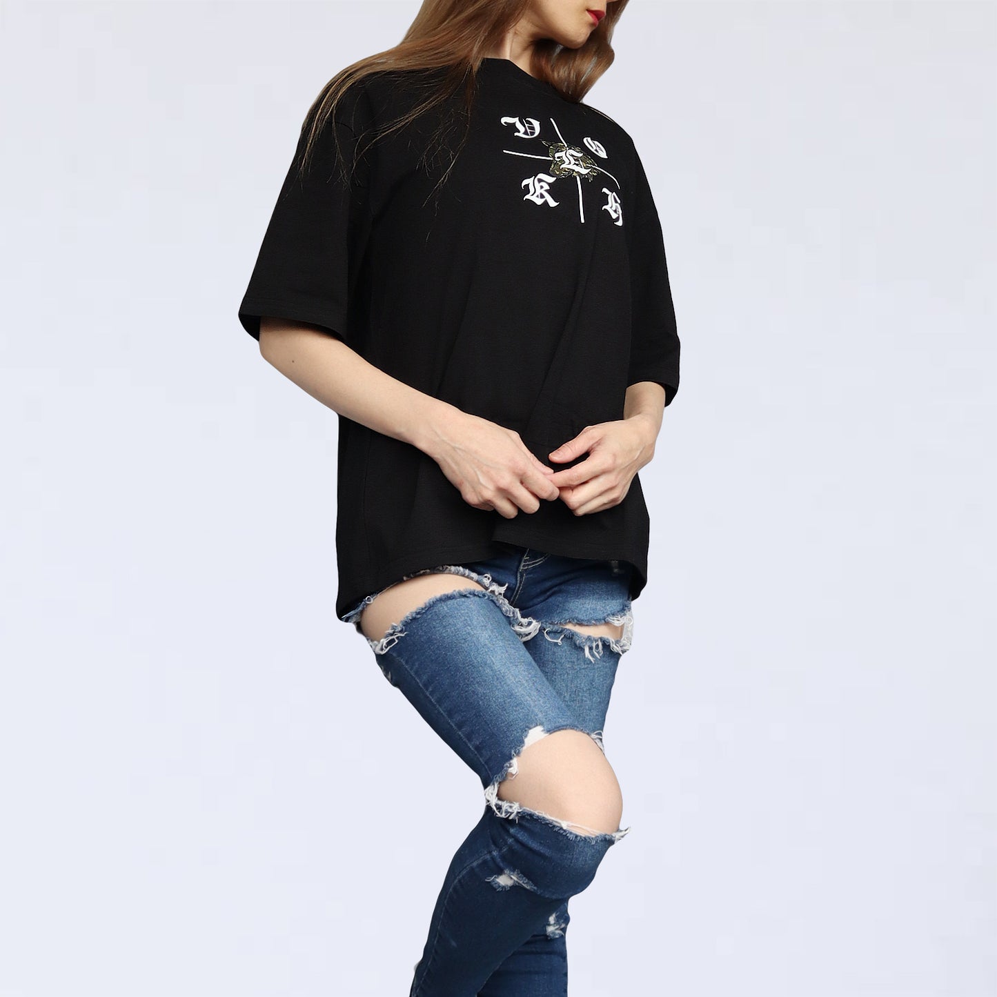 BIG T-SHIRT volkh wolfcross ~black~