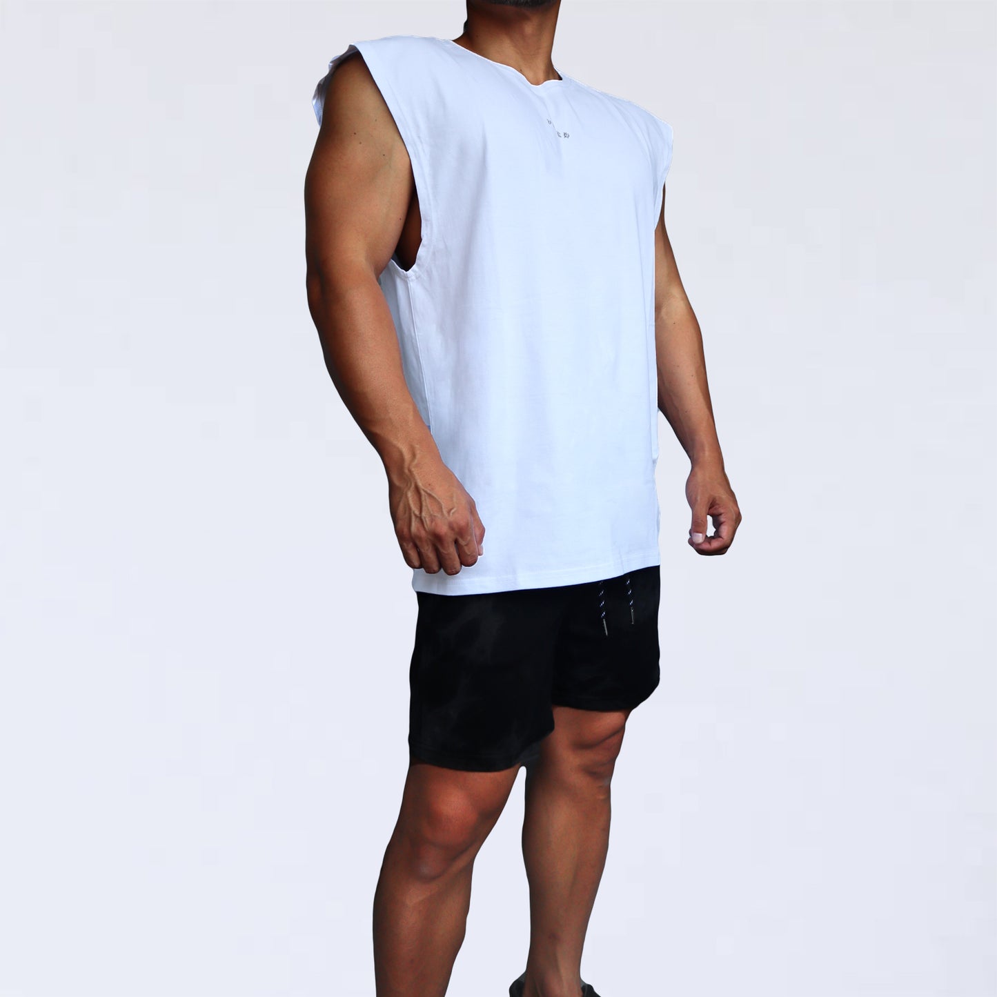 NO SLEEVE VOLKH BACK LOGO SHIRT ~WHITE~