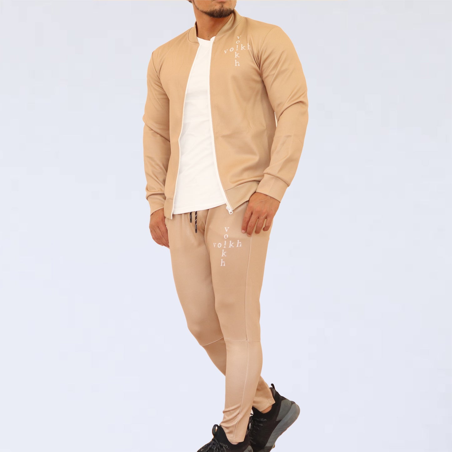 volkh LOGO ZIP-UP TRACK JACKET ~BEIGE~
