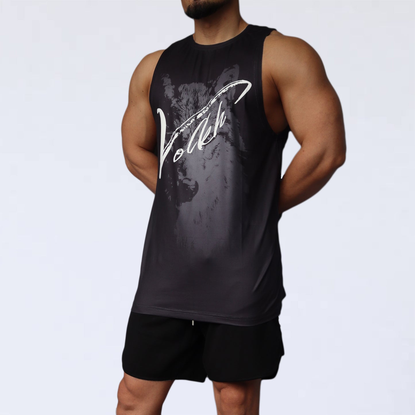 NO SLEEVE BIG VOLKH LOGO SHIRT ～BLACK～