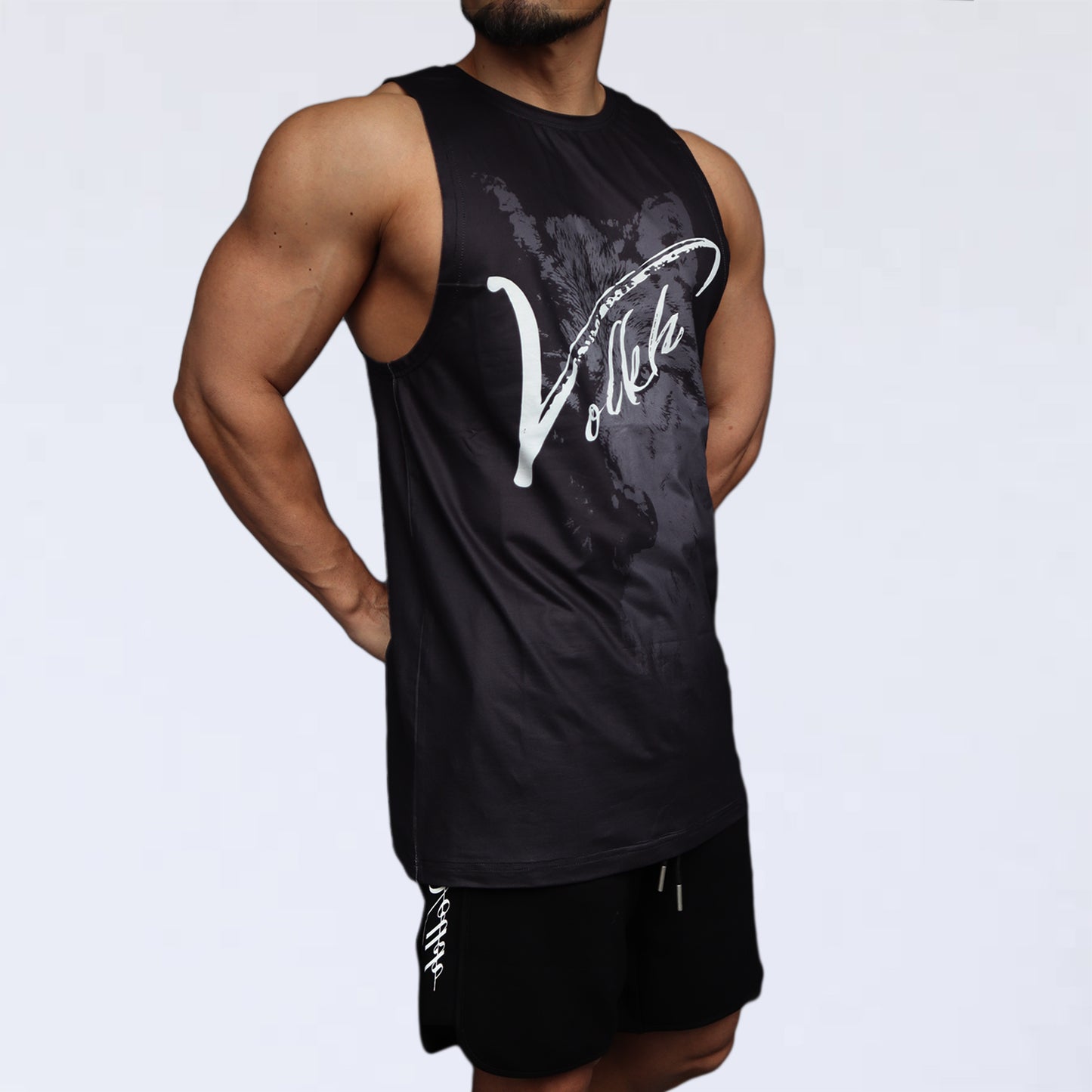 NO SLEEVE BIG VOLKH LOGO SHIRT ～BLACK～