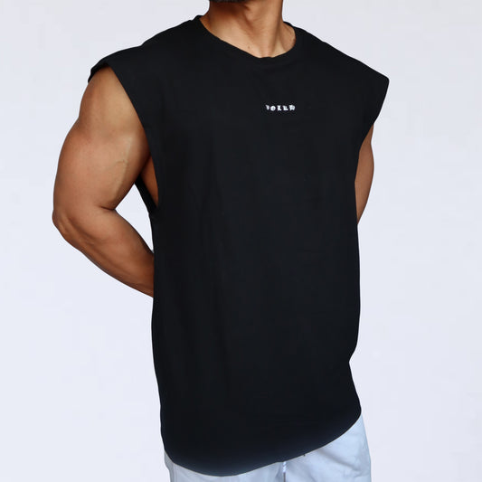 NO SLEEVE VOLKH BACK LOGO SHIRT ～BLACK～