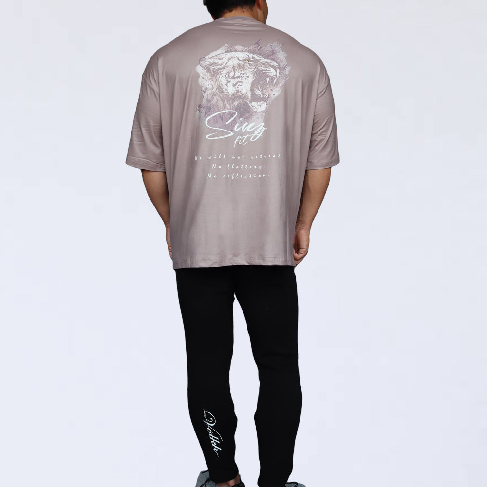 BIG T-SHIRT SINZ LEO BROWN-GLAY