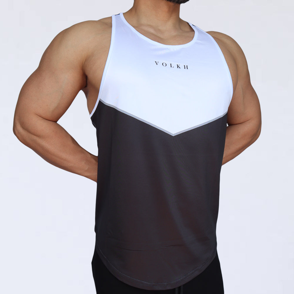 TANK TOP ～ VOLHK BACK LOGO WHITE BLACK～ – SINZ FIT