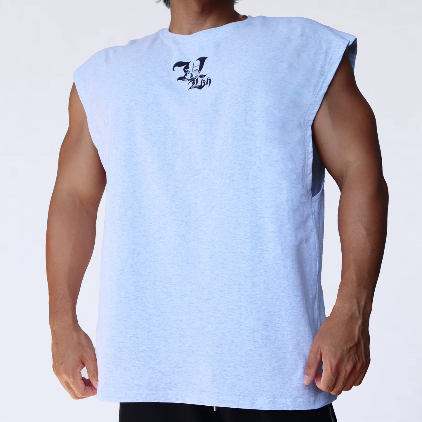 NO SLEEVE VOLKH BACK timewolf SHIRT ～whitegray～