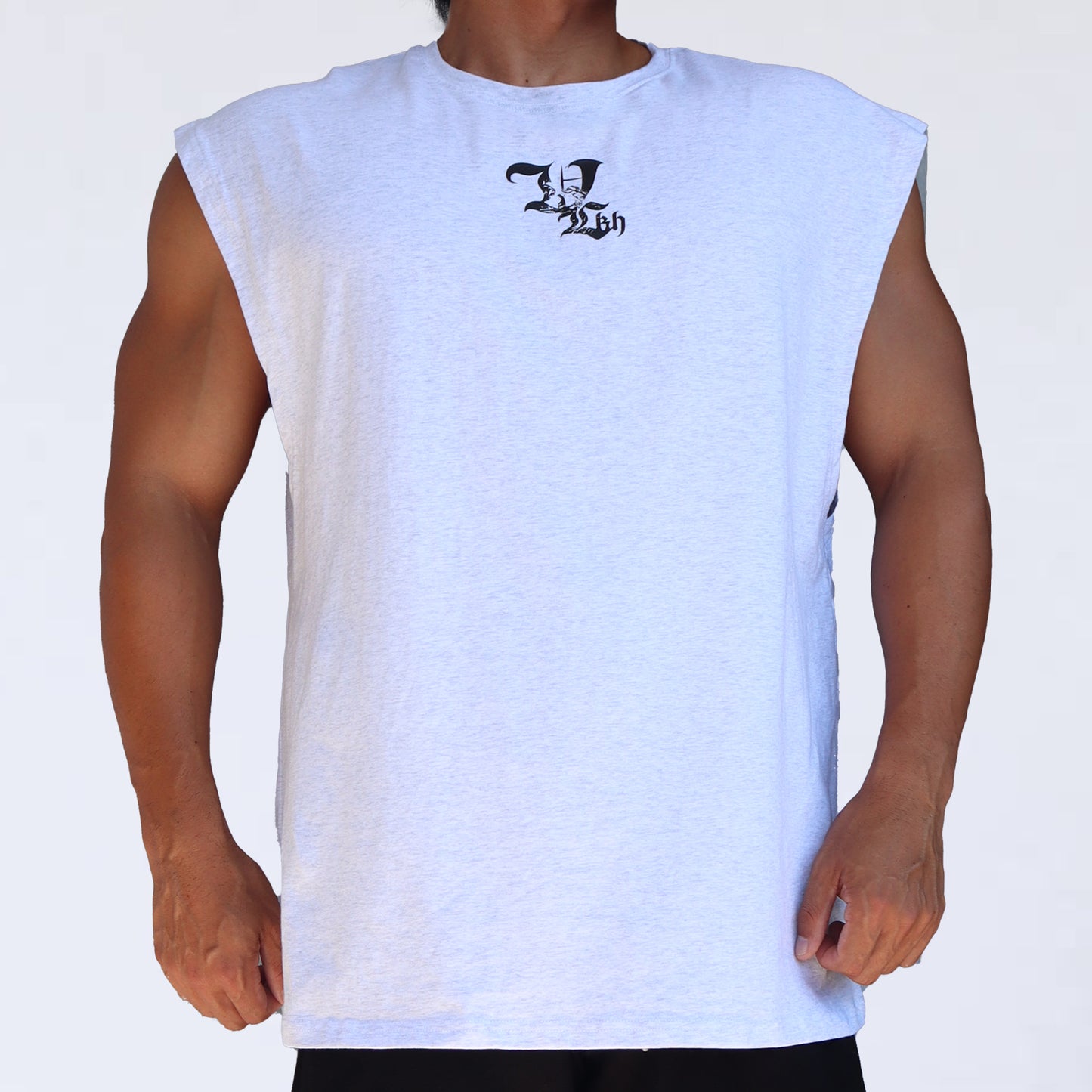 NO SLEEVE VOLKH BACK timewolf SHIRT ～whitegray～