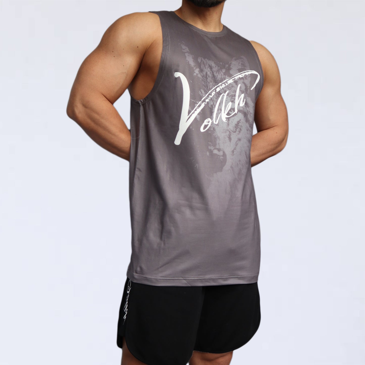 NO SLEEVE BIG VOLKH LOGO SHIRT ～Davy's Gray～