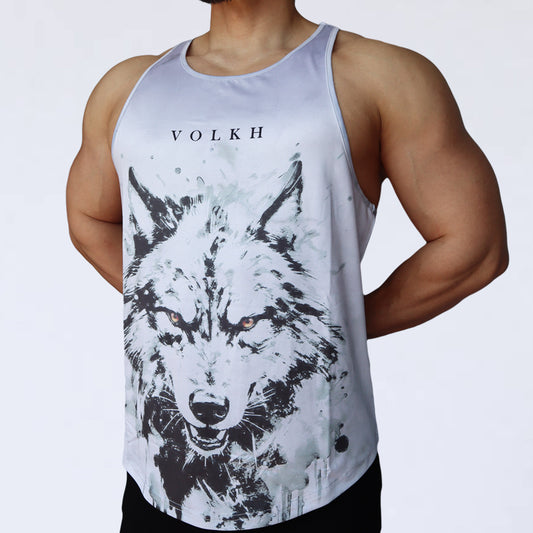 TANK TOP ～ VOLHK LOGO WHITE GREY～