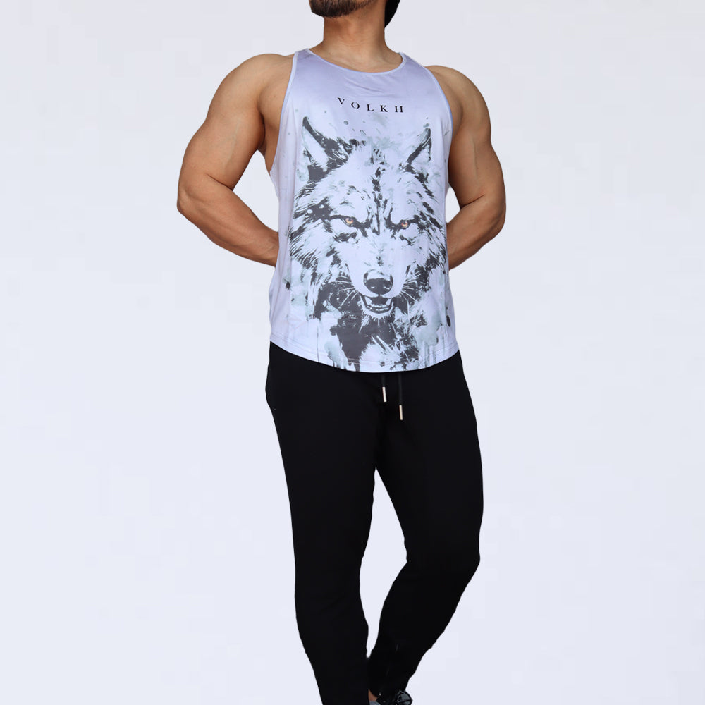 TANK TOP ～ VOLHK LOGO WHITE GREY～