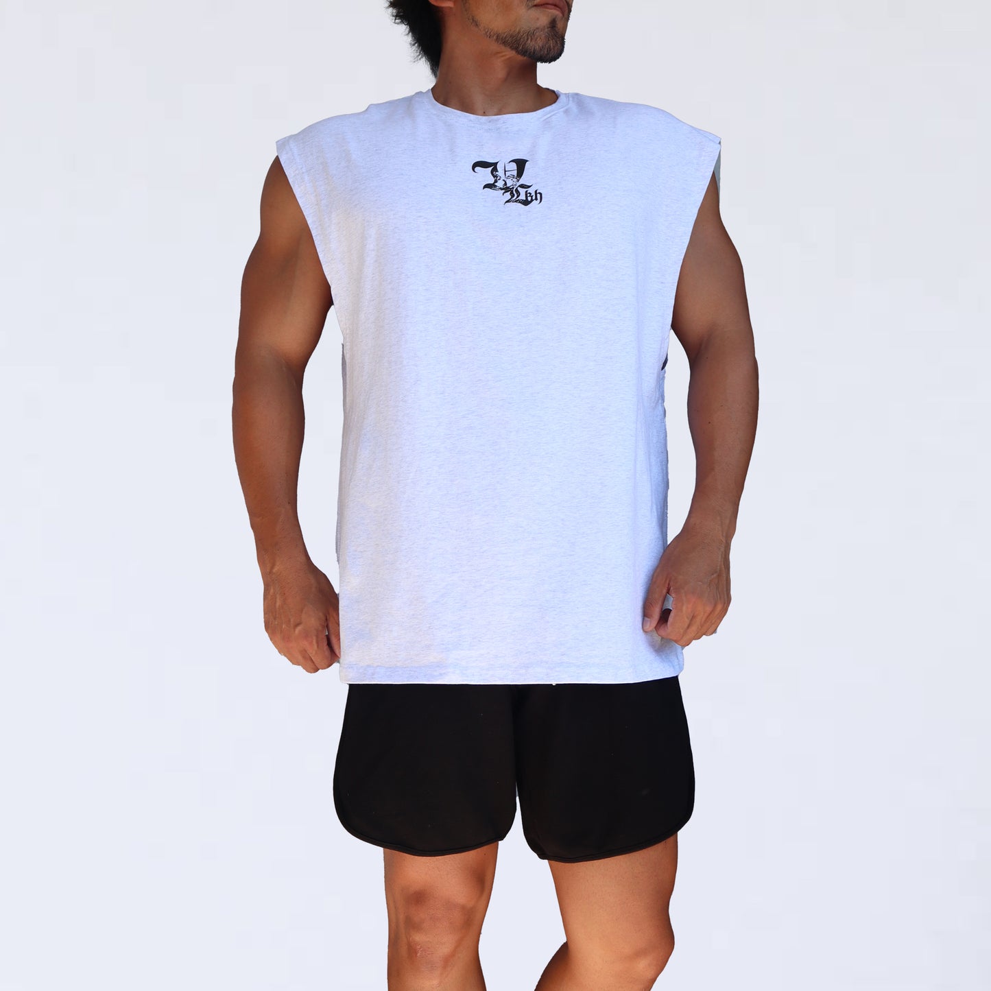 NO SLEEVE VOLKH BACK timewolf SHIRT ～whitegray～