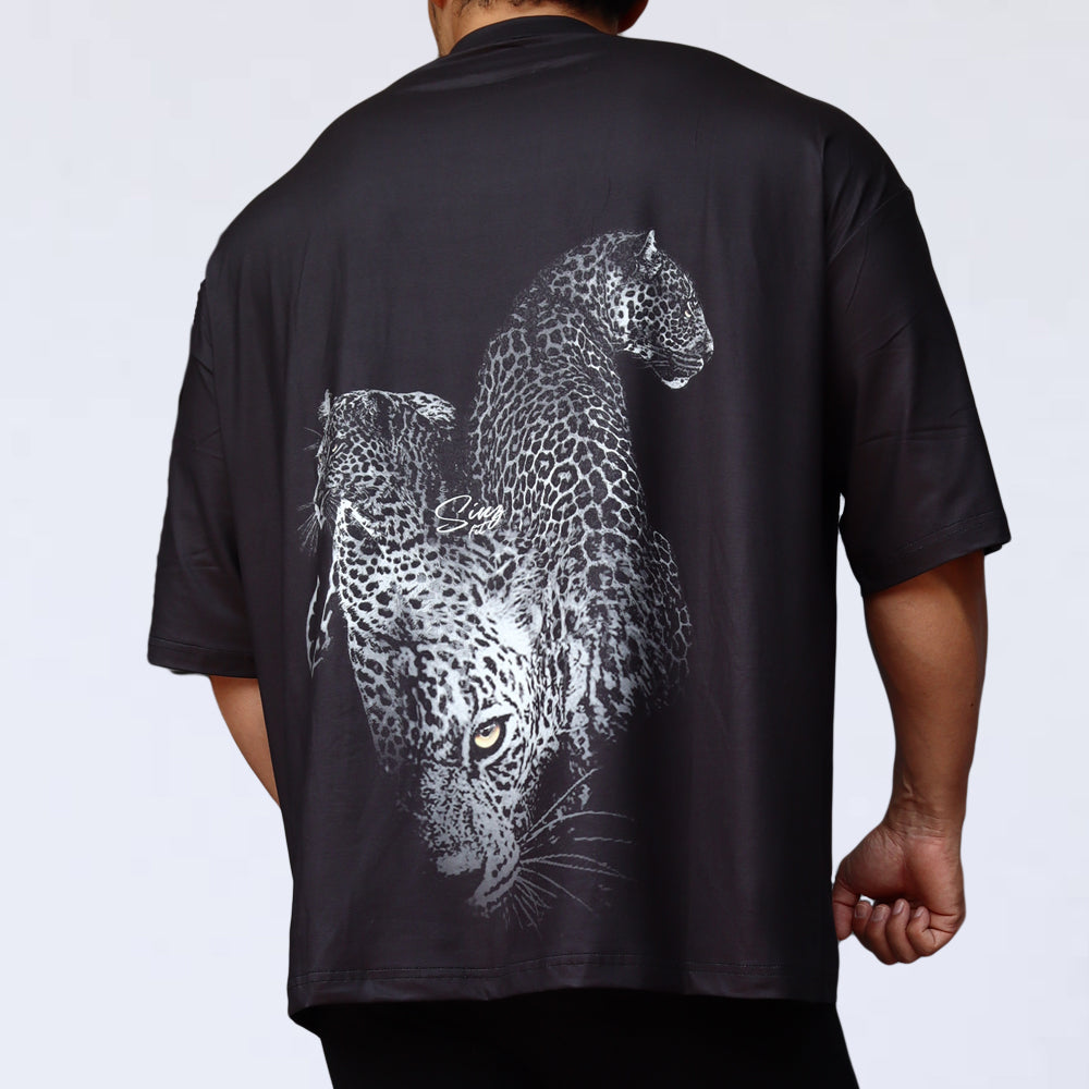 BIG T-SHIRT SINZ LEOPARDS BLACK