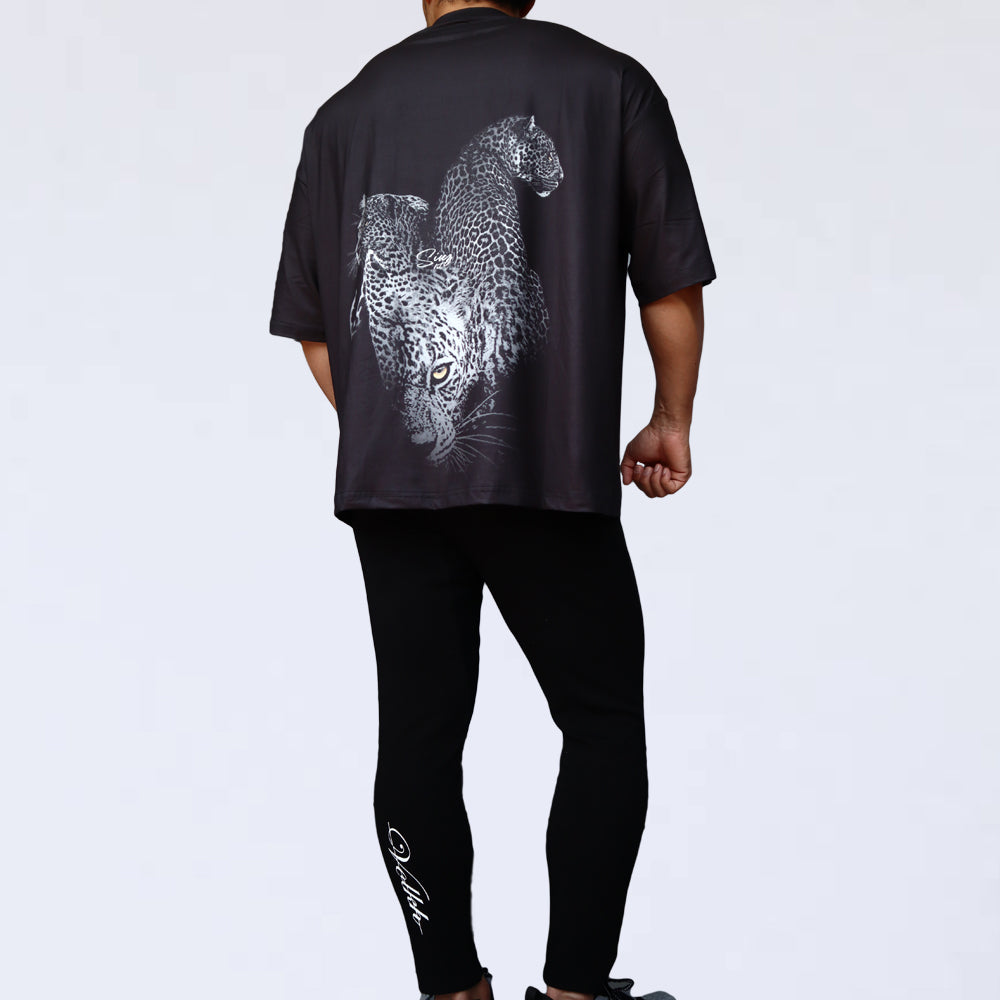 BIG T-SHIRT SINZ LEOPARDS BLACK