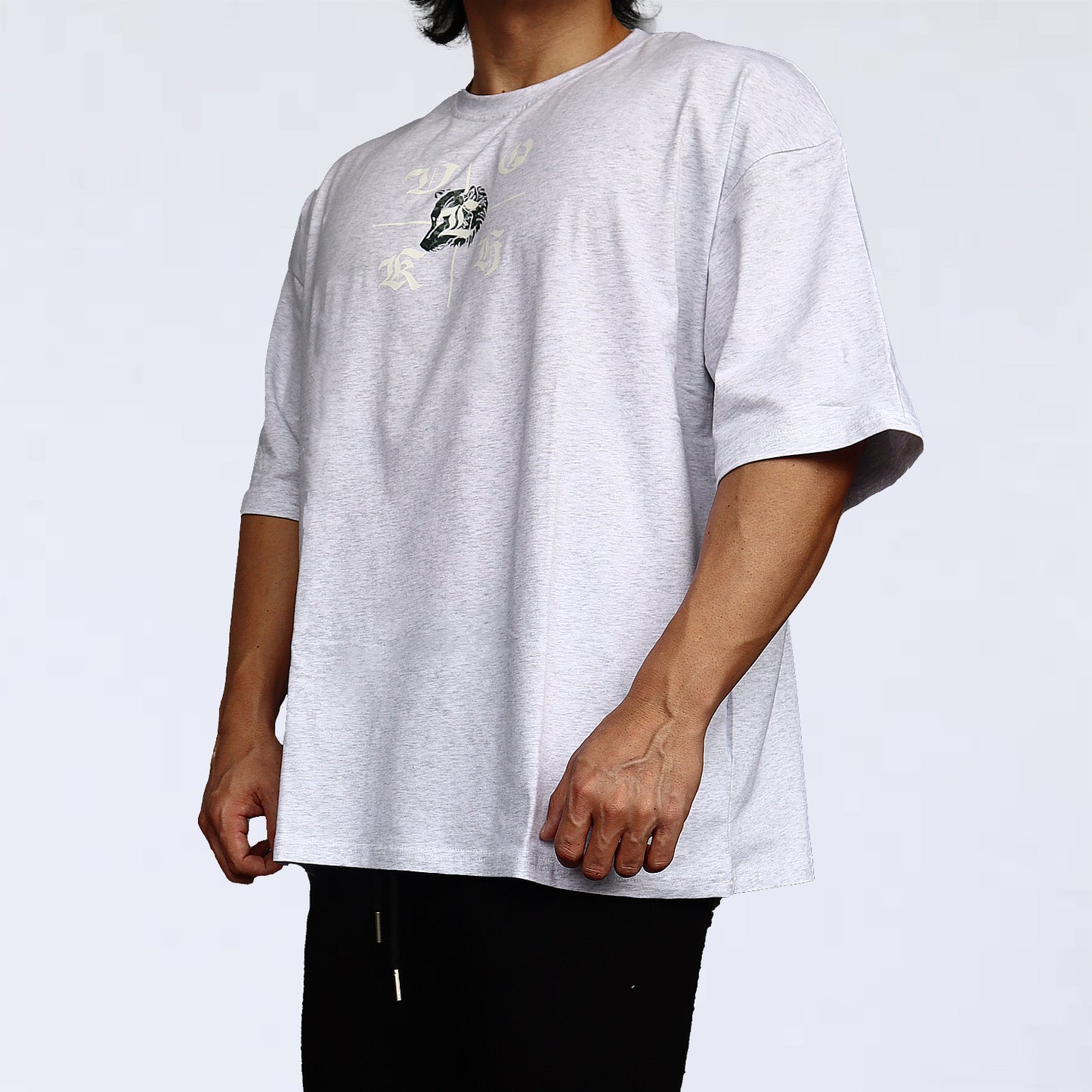 BIG T-SHIRT　volkh　wolfcross ～whitegray～