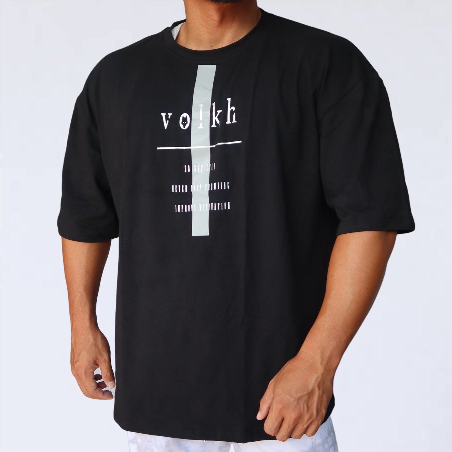 BIG T-SHIRT　volkh　SLIM LINE BLACK