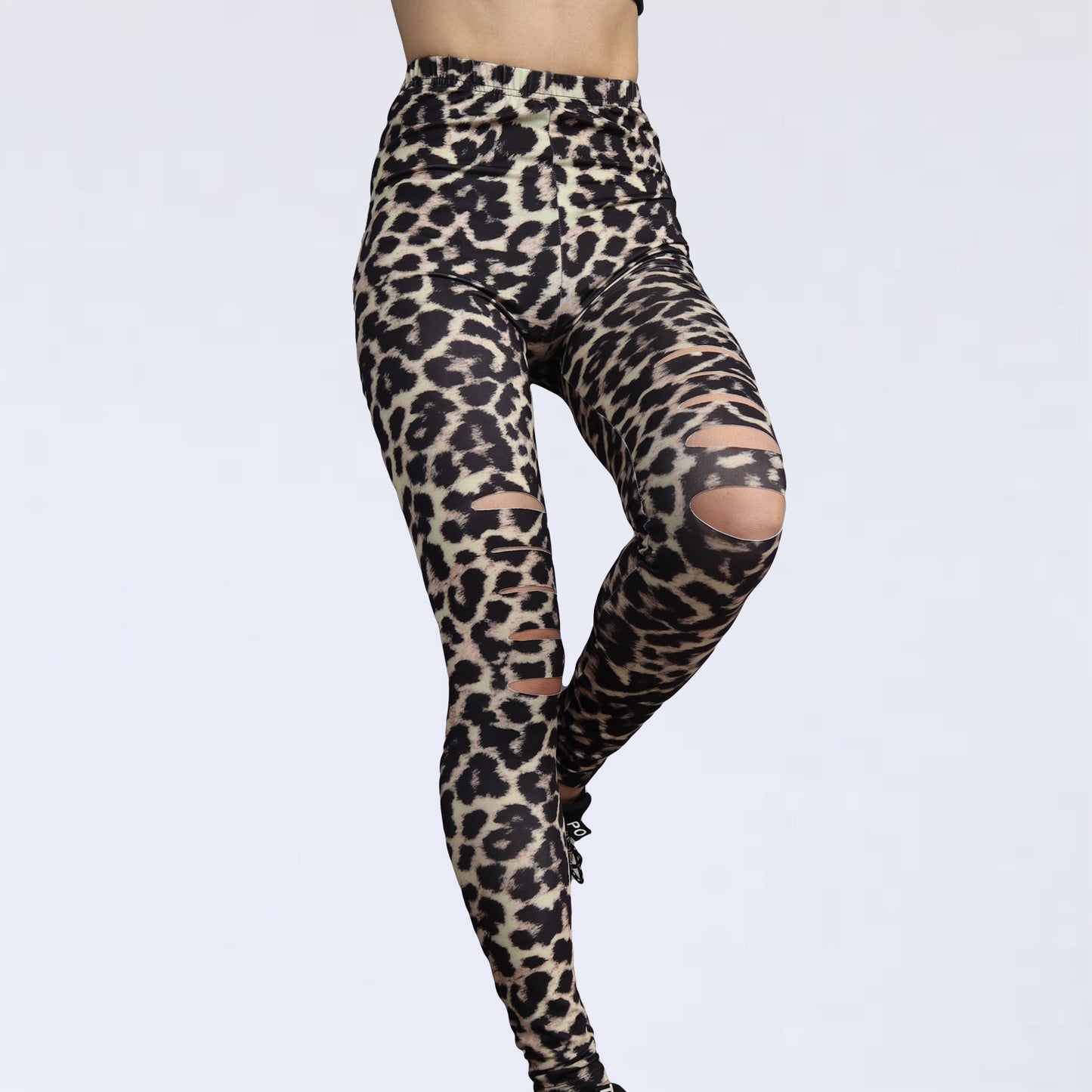 Yoga wear leggings　　　～ Slit Leopard ～