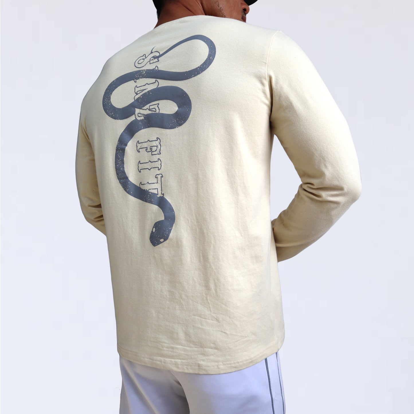 SINZ SNAKE LONG SLEEVE SHIRT (CREAM)