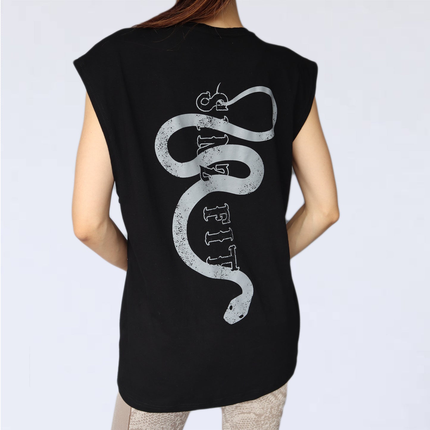 SINZ SNAKE NO SLEEVE SHIRT （BLACK)