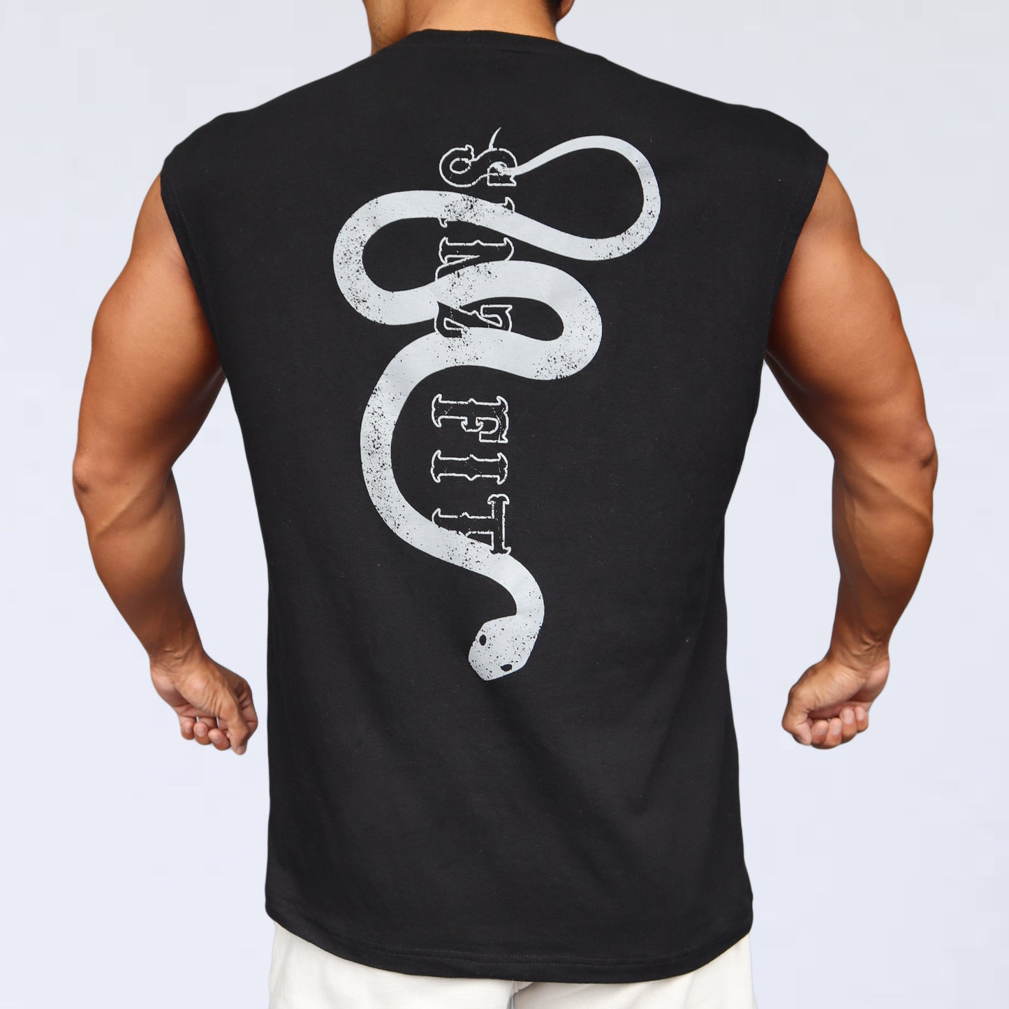 SINZ SNAKE NO SLEEVE SHIRT （BLACK)