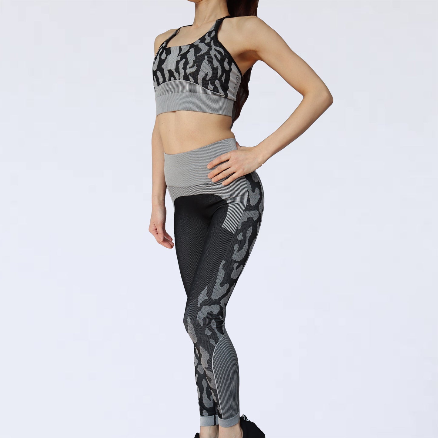 Yoga wear set　　　～ Leopard black ～