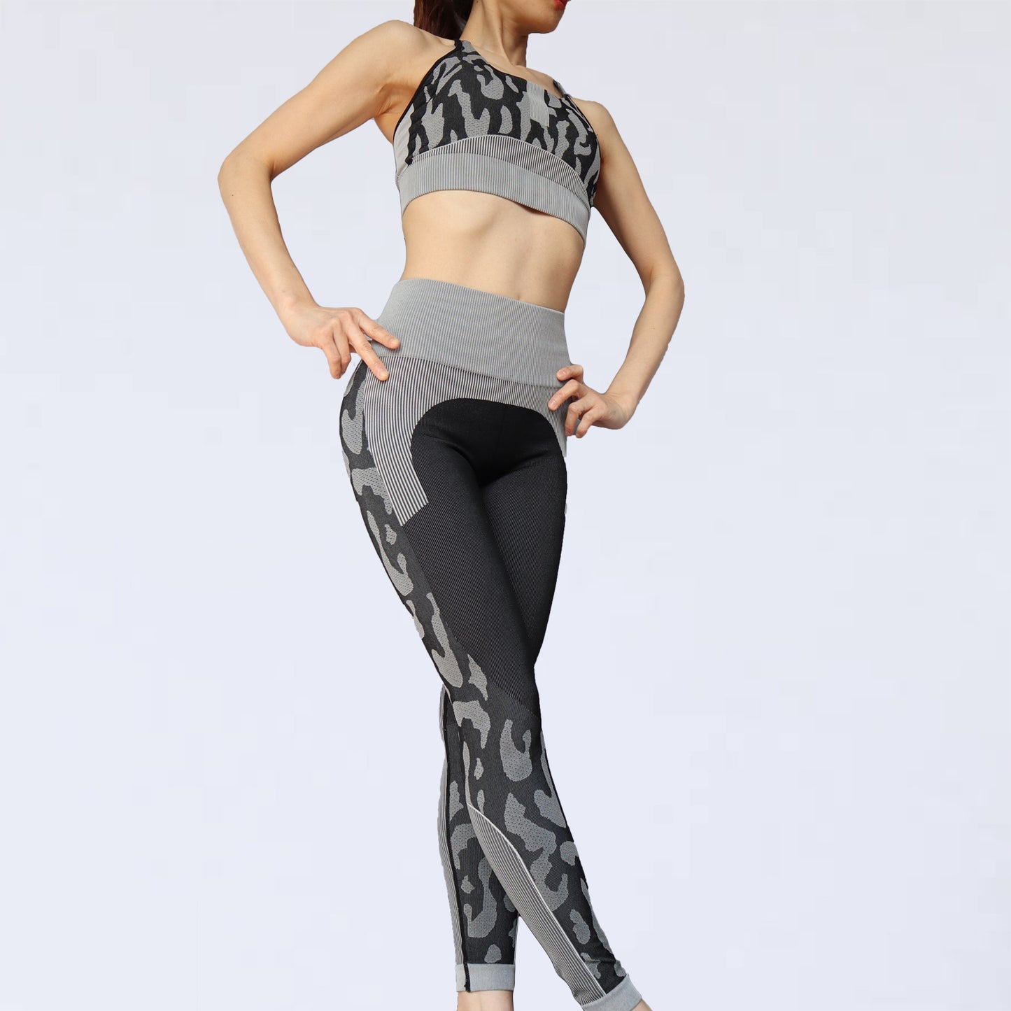 Yoga wear set　　　～ Leopard black ～