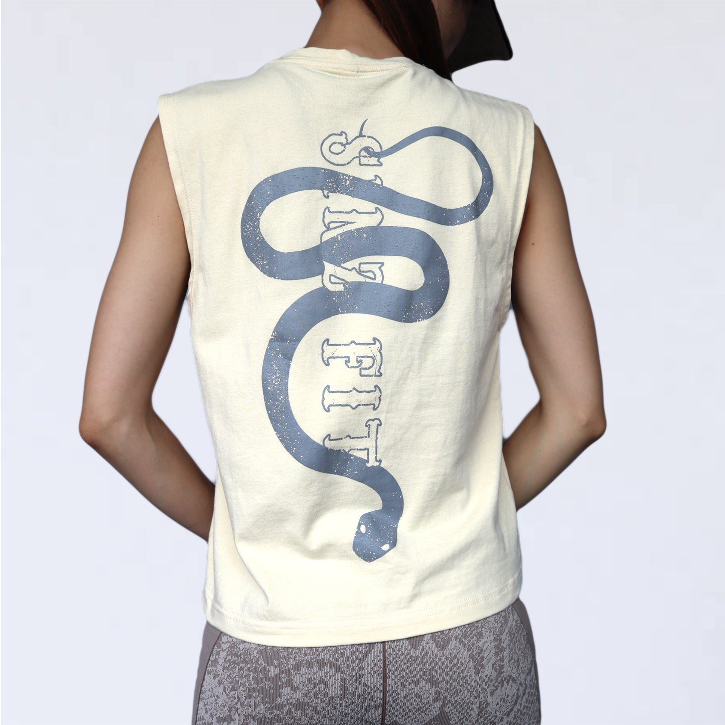 SINZ SNAKE NO SLEEVE SHIRT （CREAM)