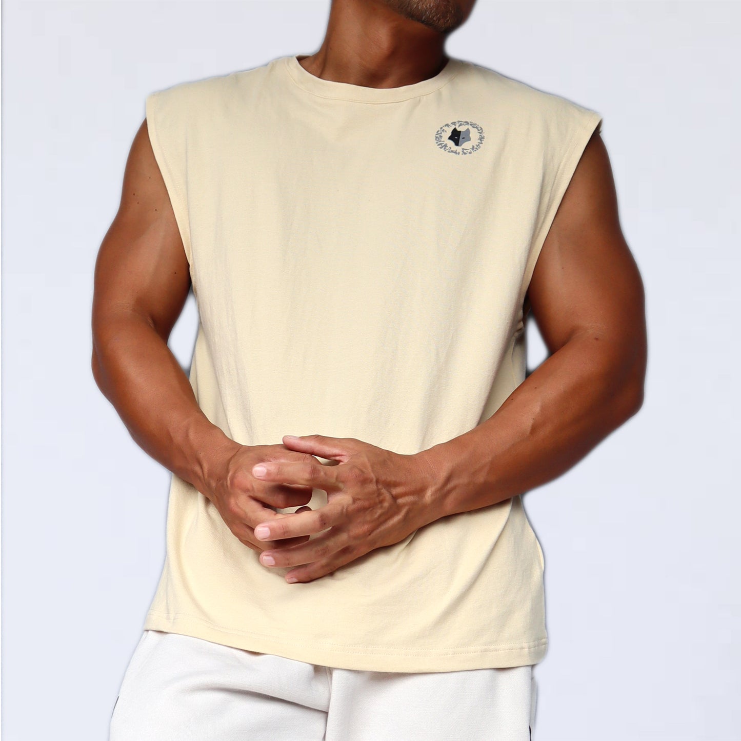 SINZ SNAKE NO SLEEVE SHIRT （CREAM)